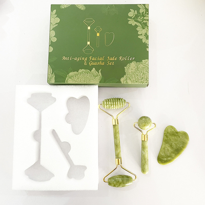 Gezichtslift Dubbelzijdige Jade Roller Massager voor natuurlijke schoonheid en gezicht liften