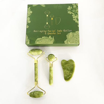Gezichtslift Dubbelzijdige Jade Roller Massager voor natuurlijke schoonheid en gezicht liften