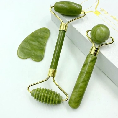 Gezichtslift Dubbelzijdige Jade Roller Massager voor natuurlijke schoonheid en gezicht liften