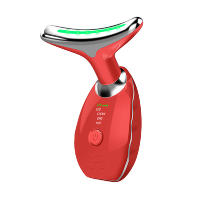 ABS-massager voor het opheffen van het gezicht en de nek van roestvrij staal met LED-therapie en stekkertype