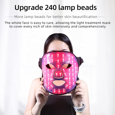 40*29.5cm LED gezichtsmasker 4 kleur licht fotonen Acne behandeling Whitening Silicone huidverzorging
