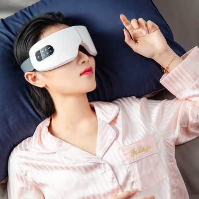 5V-technologie Muziek Oog Relax Vibratie Massager met verwarmde draagbare vermoeidheidsverlichting