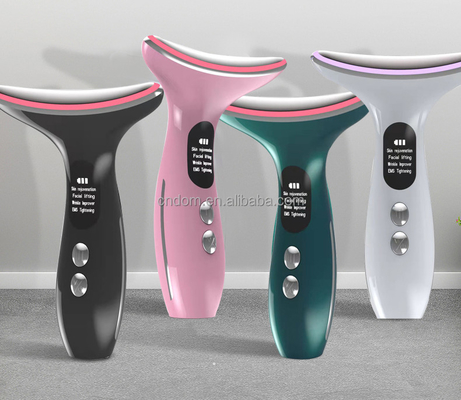 Neck Beauty 3-kop batterij apparaat Elektrische massager met ABS roestvrij staal materiaal