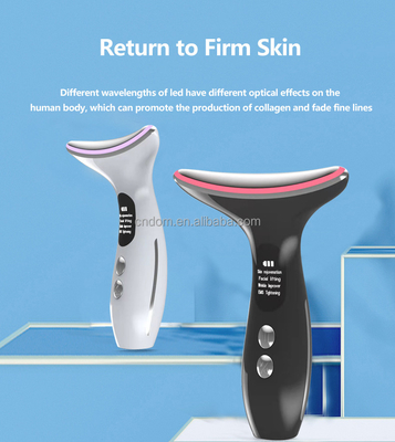 Neck Beauty 3-kop batterij apparaat Elektrische massager met ABS roestvrij staal materiaal