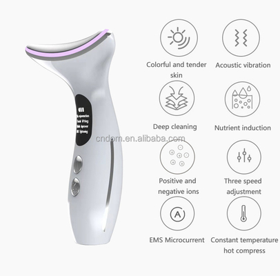 Neck Beauty 3-kop batterij apparaat Elektrische massager met ABS roestvrij staal materiaal
