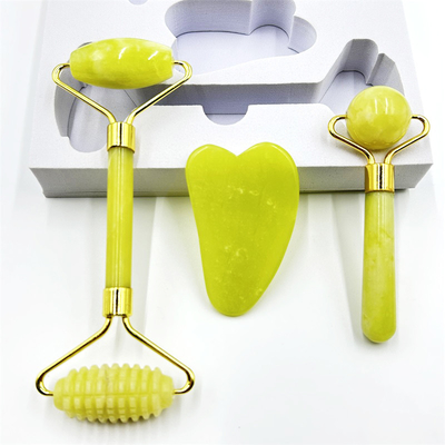 Home Jade Roller met natuurlijke Xiuyan Stone Beauty Groene Gezicht Ice Roller en Custom Box