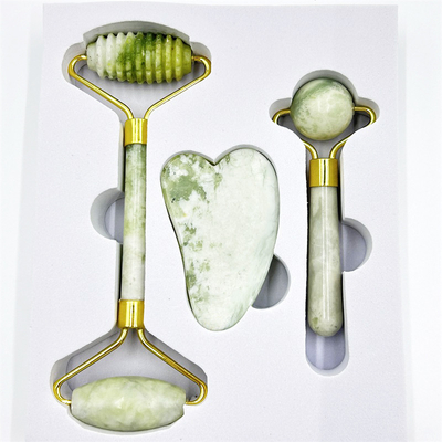 Home Jade Roller met natuurlijke Xiuyan Stone Beauty Groene Gezicht Ice Roller en Custom Box