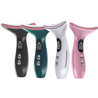 Multifunktioneel schoonheidsapparaat LED fotontherapie huidversterking gezicht en nek lift massager