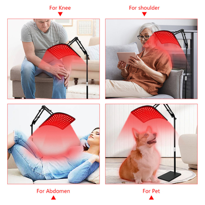 Stand-mounted Red Light Therapy Panel 24w voor pijnverlichting en verminderde spierspanning