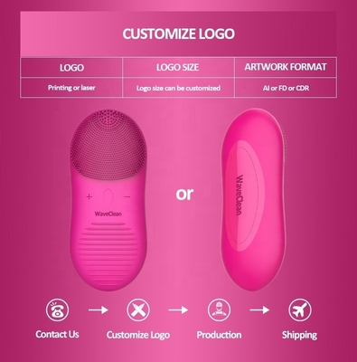 130*56*28 Silicone gezichtswasborstel met draadloos opladen en IPX6 waterdichte massage