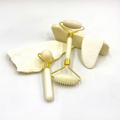 2023 nieuwste modellen Yin Yang Gua Sha Set 100% natuurlijke jade roller voor huid en gezichtsverzorging