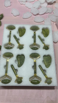 2023 nieuwste modellen Yin Yang Gua Sha Set 100% natuurlijke jade roller voor huid en gezichtsverzorging