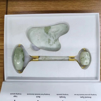 2023 nieuwste modellen Yin Yang Gua Sha Set 100% natuurlijke jade roller voor huid en gezichtsverzorging
