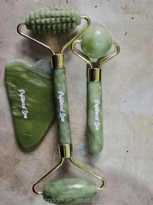 2024 Double Head Xiuyan Stone Jade Roller en Gua Sha Set voor huidverzorging Waterdicht Ja