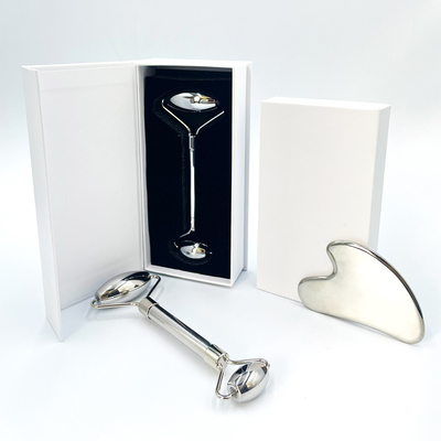 Gezichtsmassage Groen roestvrij staal Gua Sha Stone voor nek en gezicht Custom Logo Beauty