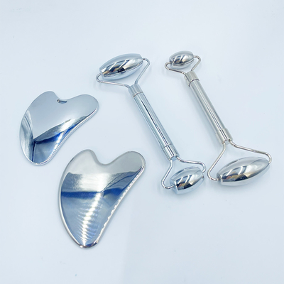 Gezicht Massage Roller 304 Roestvrij staal Gua Sha Board Schrapen Custom Logo