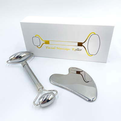 Ontspan en verlicht pijn met Custom Logo Roller Gua Sha Set Roestvrijstalen Lichaamsmassage