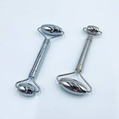 Groene gezicht gezondheidszorg massage roller Gua Sha Tool in 304 roestvrij staal met custom logo