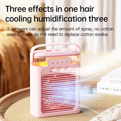 Compacte 6 inch mini aircooler ventilator met handmatige schakelaar en oplaadbare batterij