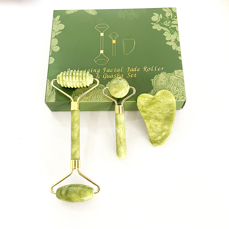 Gezichtslift Dubbelzijdige Jade Roller Massager voor natuurlijke schoonheid en gezicht liften