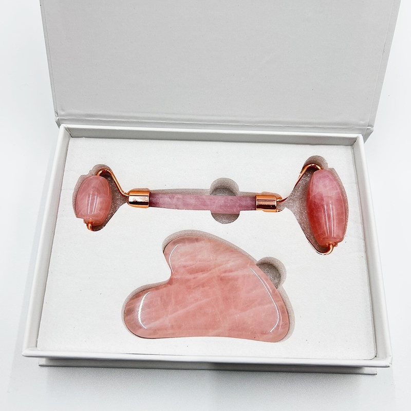 Gezicht Doelgebied 100% Natuurlijke Zwarte Jade Gezichtsrol Set met anti-zwelling effect