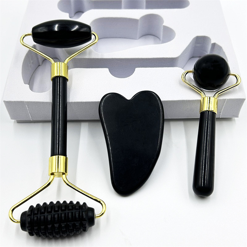 Home Jade Roller met natuurlijke Xiuyan Stone Beauty Groene Gezicht Ice Roller en Custom Box