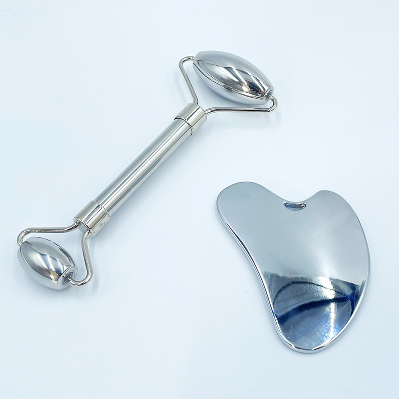 Ontspan en verlicht pijn met Custom Logo Roller Gua Sha Set Roestvrijstalen Lichaamsmassage